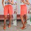Short Naranja Lino